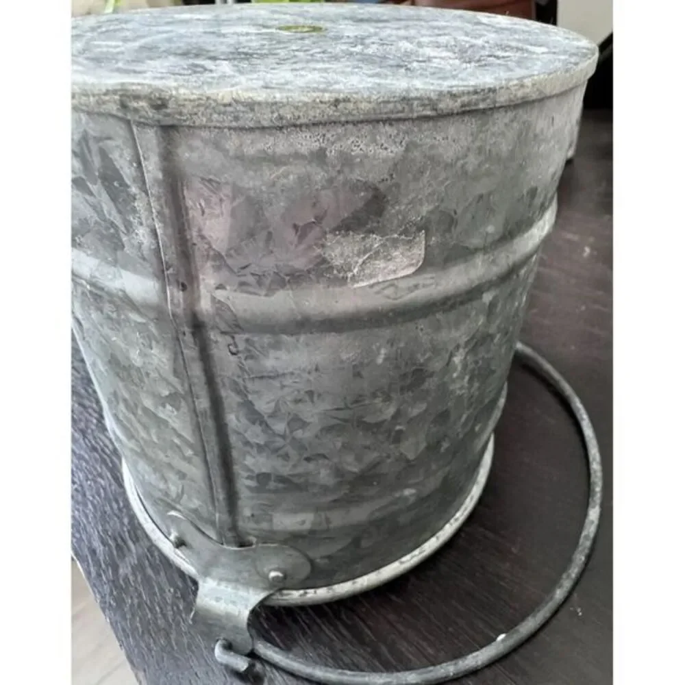 Vintage Bath & Body Works Galvanized 2 Piece Bucket. 5
